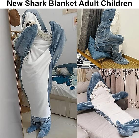 SharkieWrap - Wearable Shark Blanket Hoodie