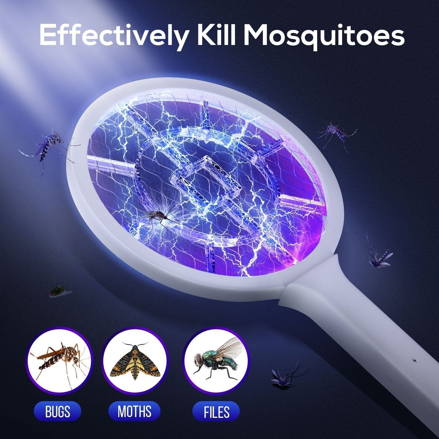 ZapDisc - 6 In 1 LED Display Smart Electric Mosquito Swatter