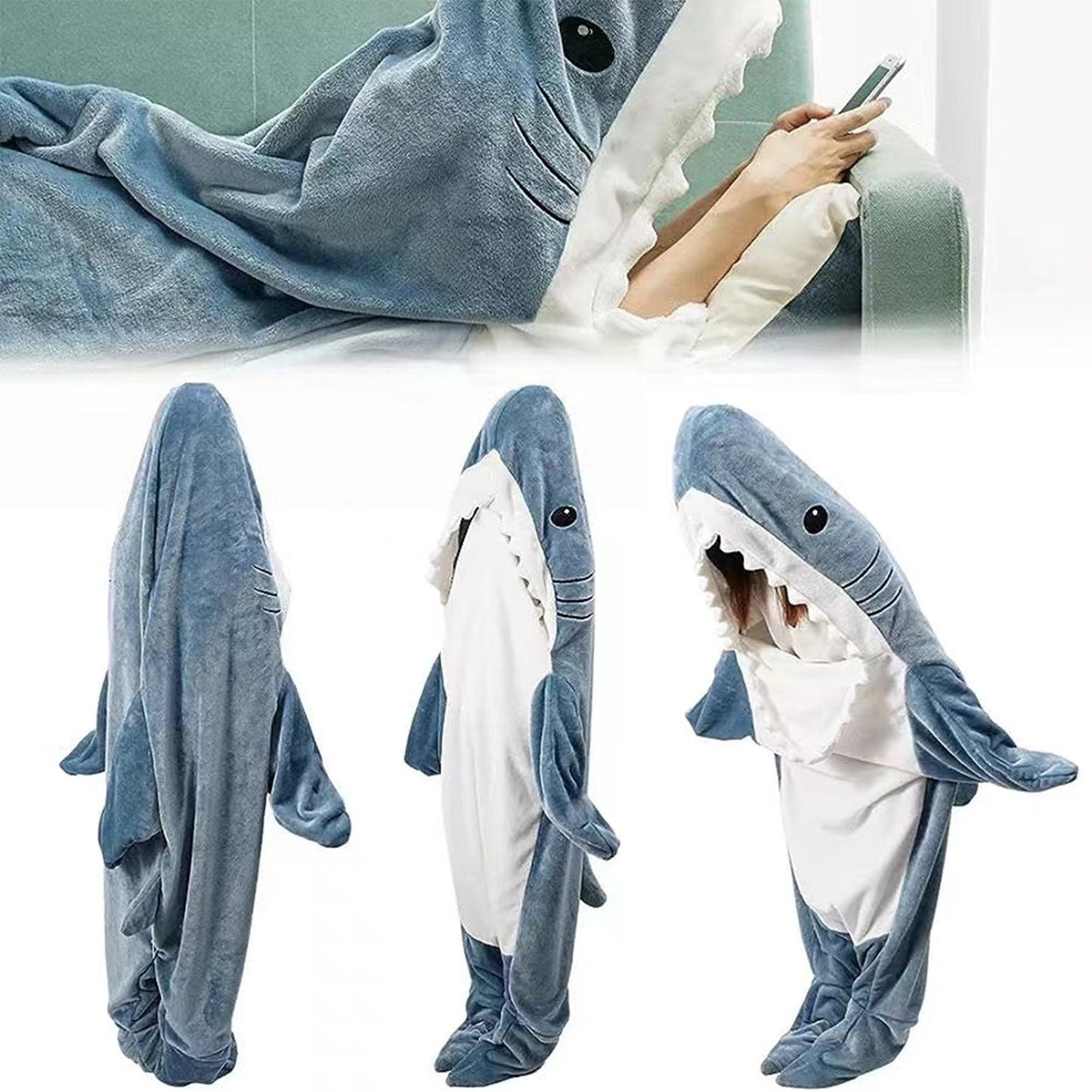 SharkieWrap - Wearable Shark Blanket Hoodie