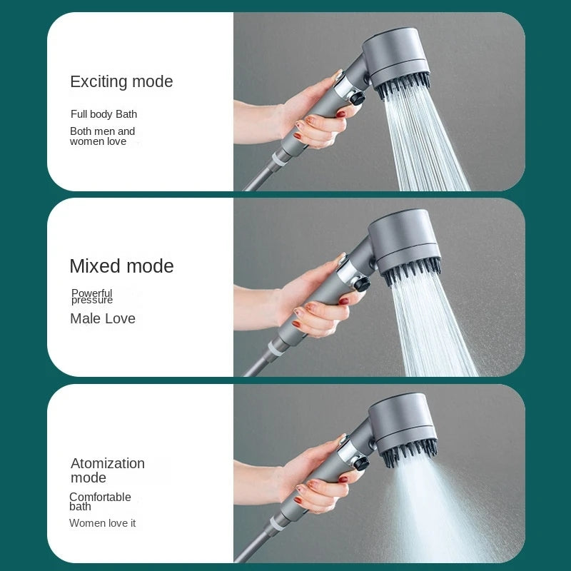 AquaReva - 3 Modes Filtered High Pressure Massage Showerhead