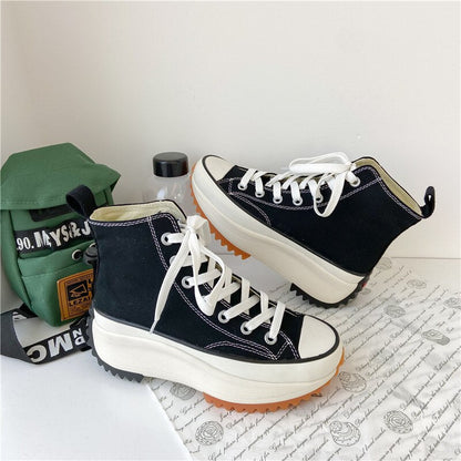 Women's High Top Canvas Trainers