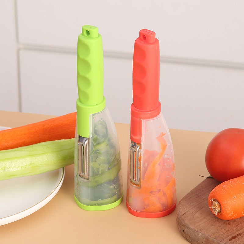 PeelMatic™ - The Ultimate Multifunctional Peeler with Storage Container