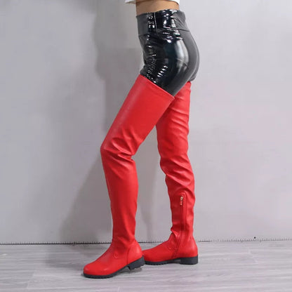 Surgical thigh-high stretch boots