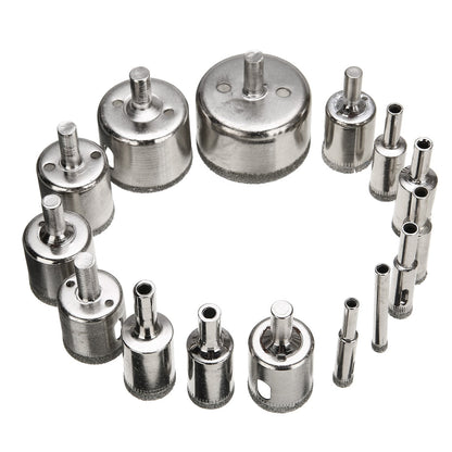 DIAMOND HOLE DRILL BITS (15 PCS) - SMOOTH, ACCURATE HOLES EVERY TIME