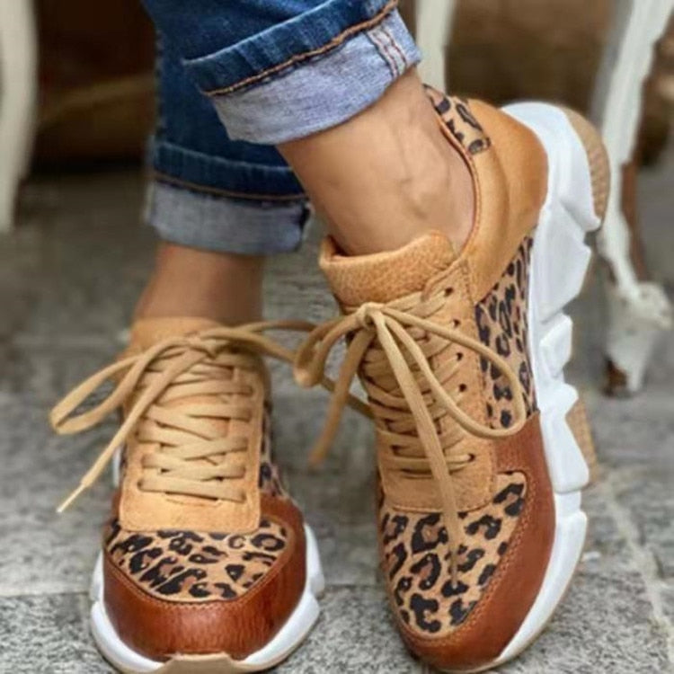 Leopard Lace-Up Sneaker