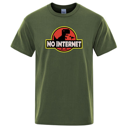 No internet Dinosaur T Shirt