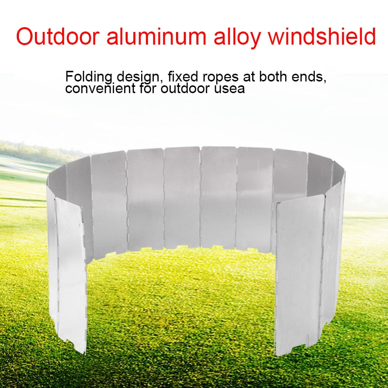 FOLDABLE OUTDOOR GAS STOVE WIND SHIELD