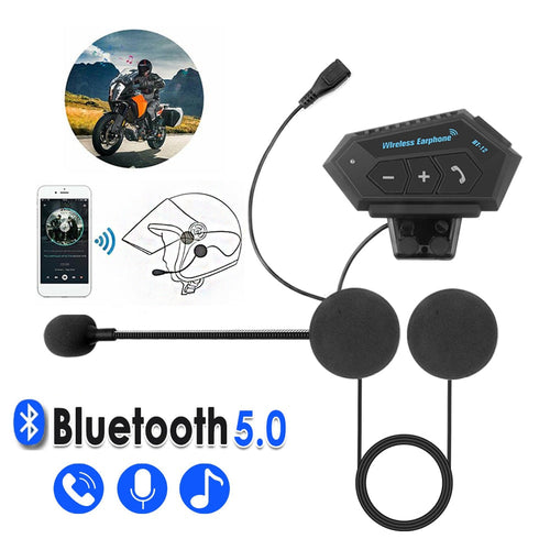 AudiMoto - Helmet Headset Wireless Hands-Free Call Kit