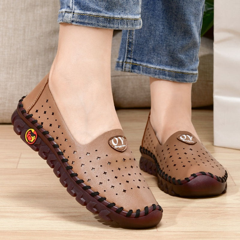 Sadies - Breathable Women's Leather Non-Slip Loafers