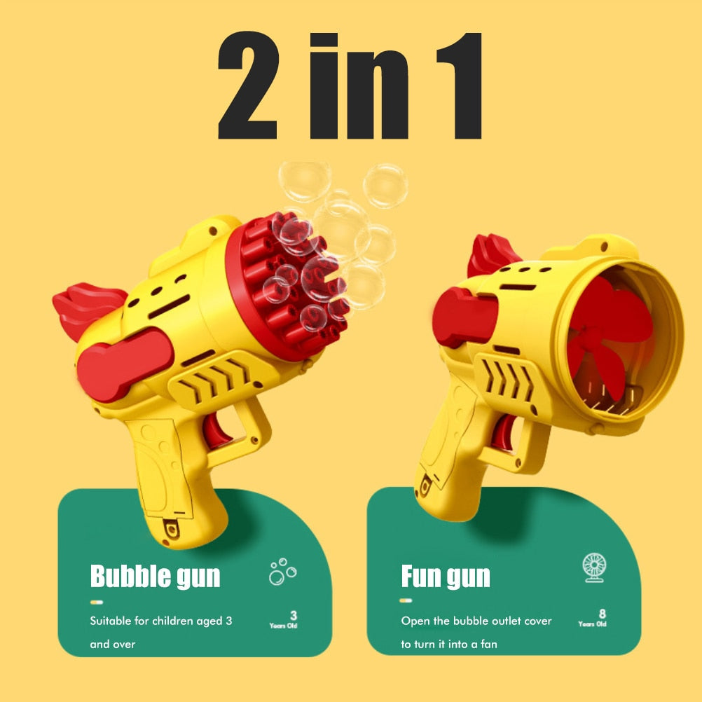 TankFlo - Bubble Machine Gun With Led Light Blower For Kids
